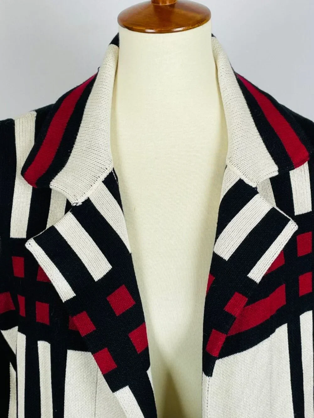 Anthropologie oliver. o Duster Cardigan Sz L Color Block Mondrian Bold Street